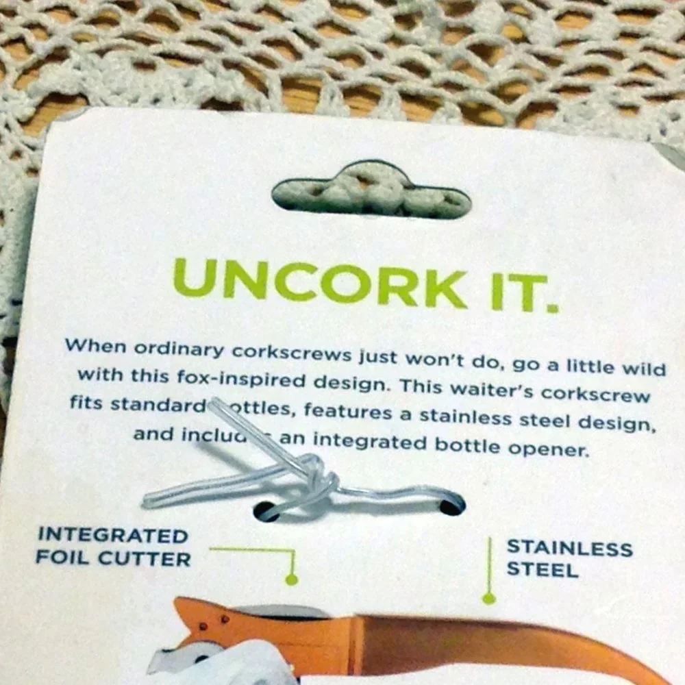 Corkscrew, True fantastic fox waiter's corkscrew, double-hinged stainless steel